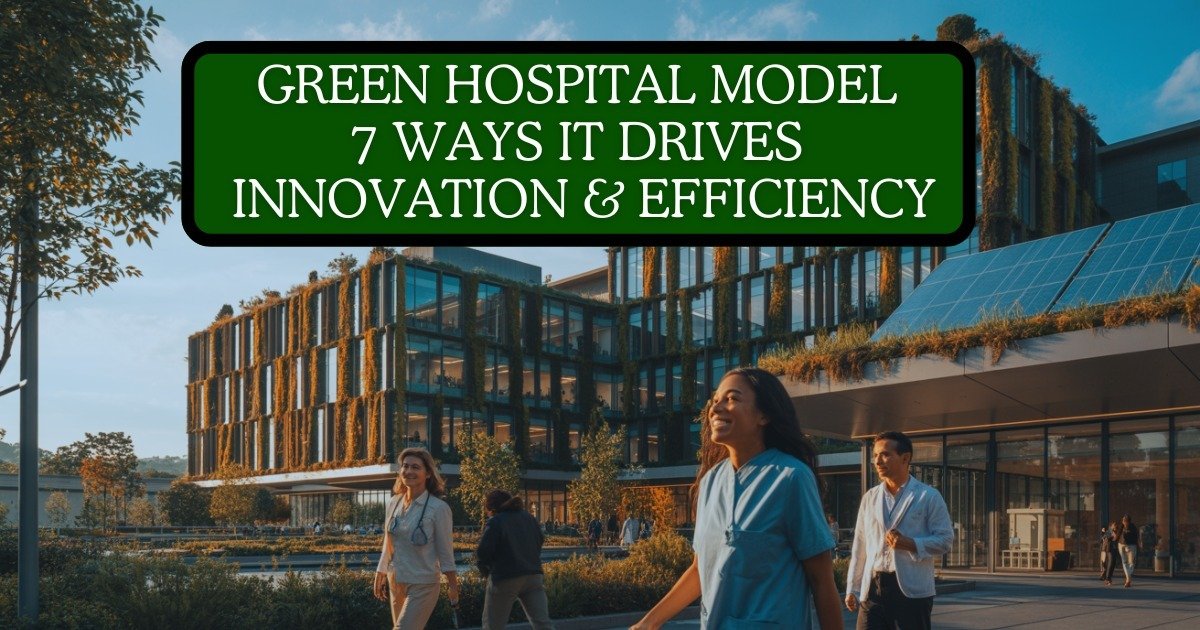 Modern green hospital with solar panels, vertical gardens, and sustainable design – driving healthcare innovation and operational efficiency post-pandemic